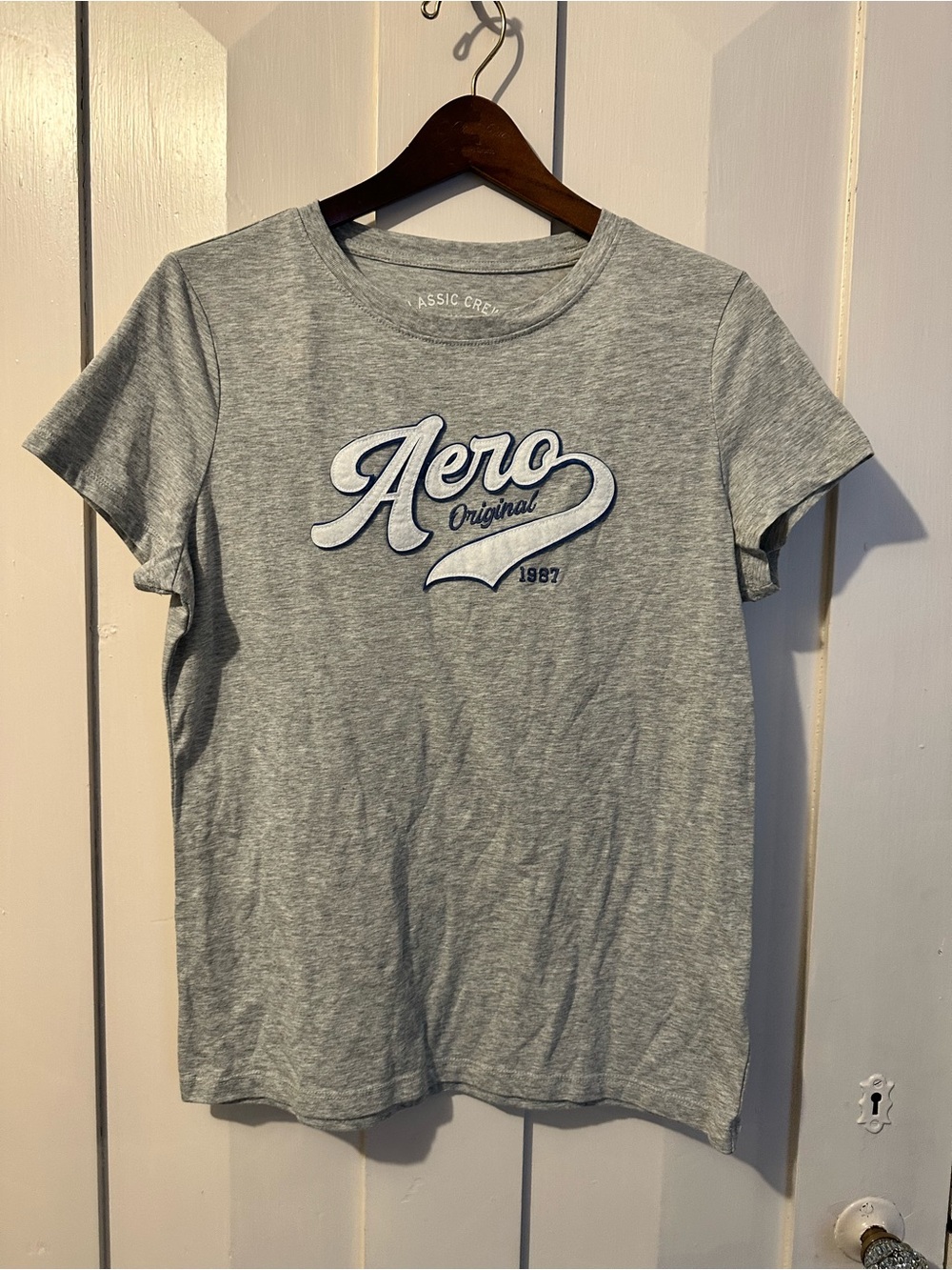 Aeropostale Heather Gray Logo Tee